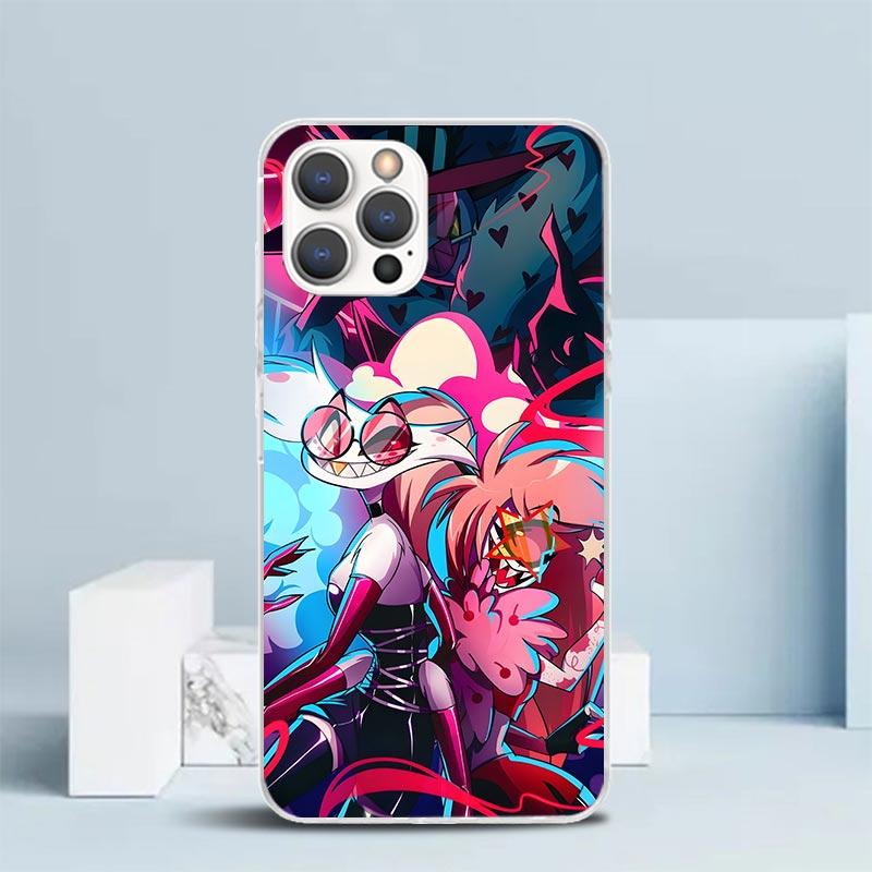 H-Hazbin H-Hotel Angel Dust Soft Cover for iPhone 16 17 Air 15 14 Pro Max 16E Phone Case 13 Mini 12 11 7 SE 8 Print Pattern Fit