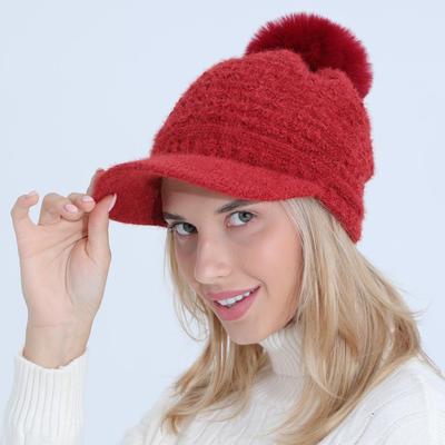 Cappello da donna autunno inverno in peluche lavorato a maglia ispessito in lana di ciniglia, morbido berretto di lana calda
