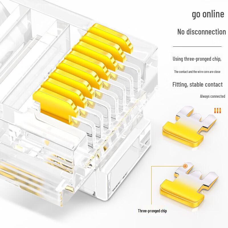 SAMZHE DJ-550U Transparent RJ45 Network Connectors