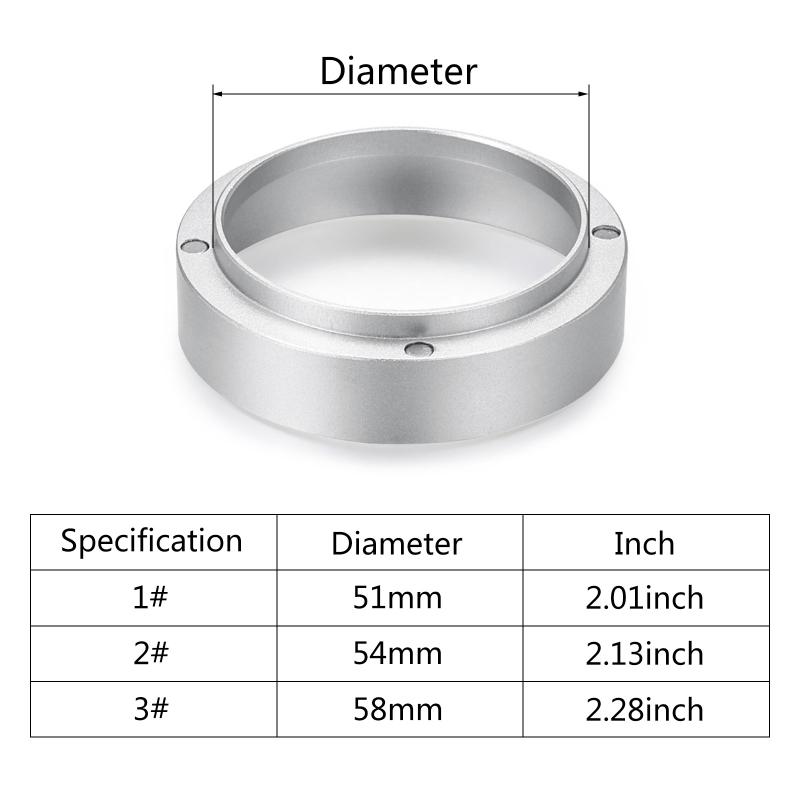 Aluminiowy Pierścień Dozujący 58/54/51MM Filtr do Miski Parzenia Koszyk na Kawę Mieloną Narzędzie Łyżka Ubijaki Portafilter Naczynia do Kawy