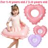Heart Shape Baby Swimming Ring Seat Swim Ring Tube with Handle Inflatable Pool Toys Swim Ring for Kids Toddles Swim Circle Float