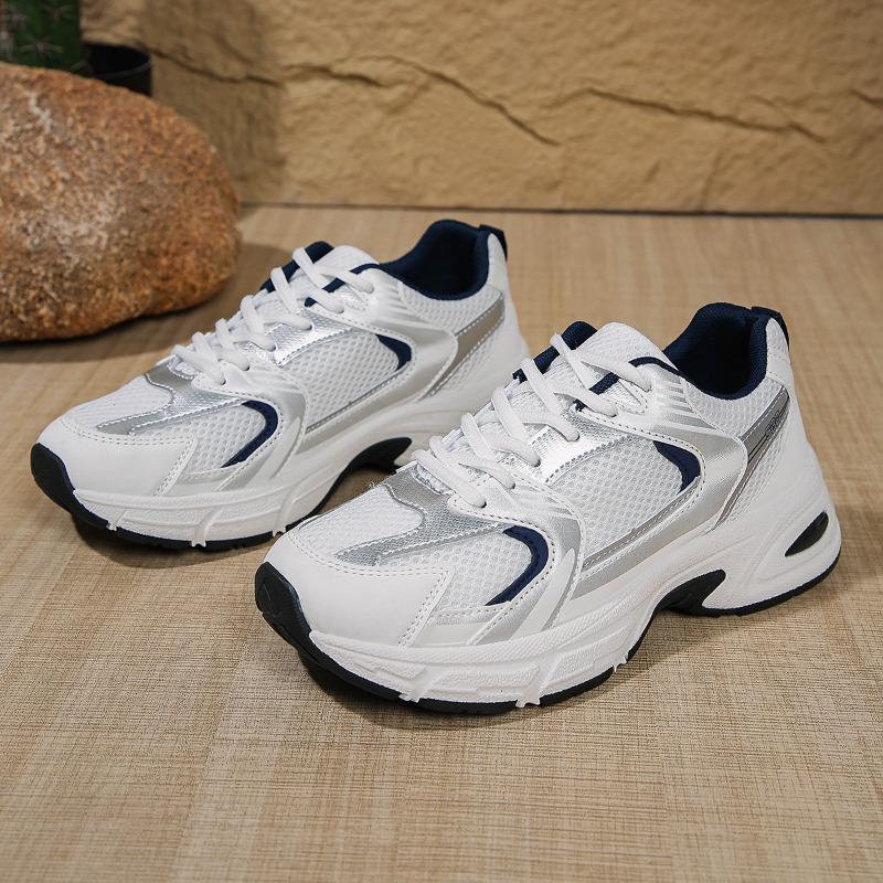 Women's Spring New Fashionable Versatile Comfortable Thick Soled Shoes Lightweight Mesh Breathable Versatile Casual Sports Shoes