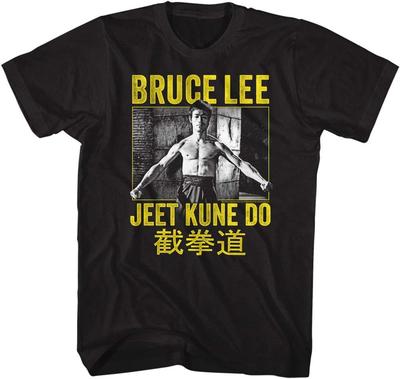 Bruce Lee Ikona Chińskich Sztuk Walki Używając Braku Drogi Jako Drogi Koszulka dla Dorosłych Czarna