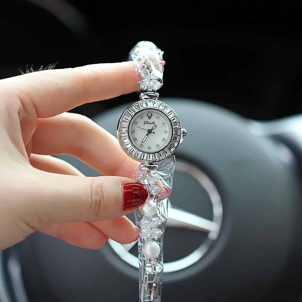 Brand Women's Watch Light Luxury Fashion Wristwatch High Quality Diamond Pearl Waterproof Ladies Jewelry Bracelet Watches Gift