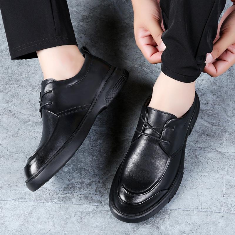 High Quality Classic Mens Casual Shoes Leather Men Breathable Business Shoes Fashion Man Oxford Shoes Lace-Up Outdoor Male Shoes