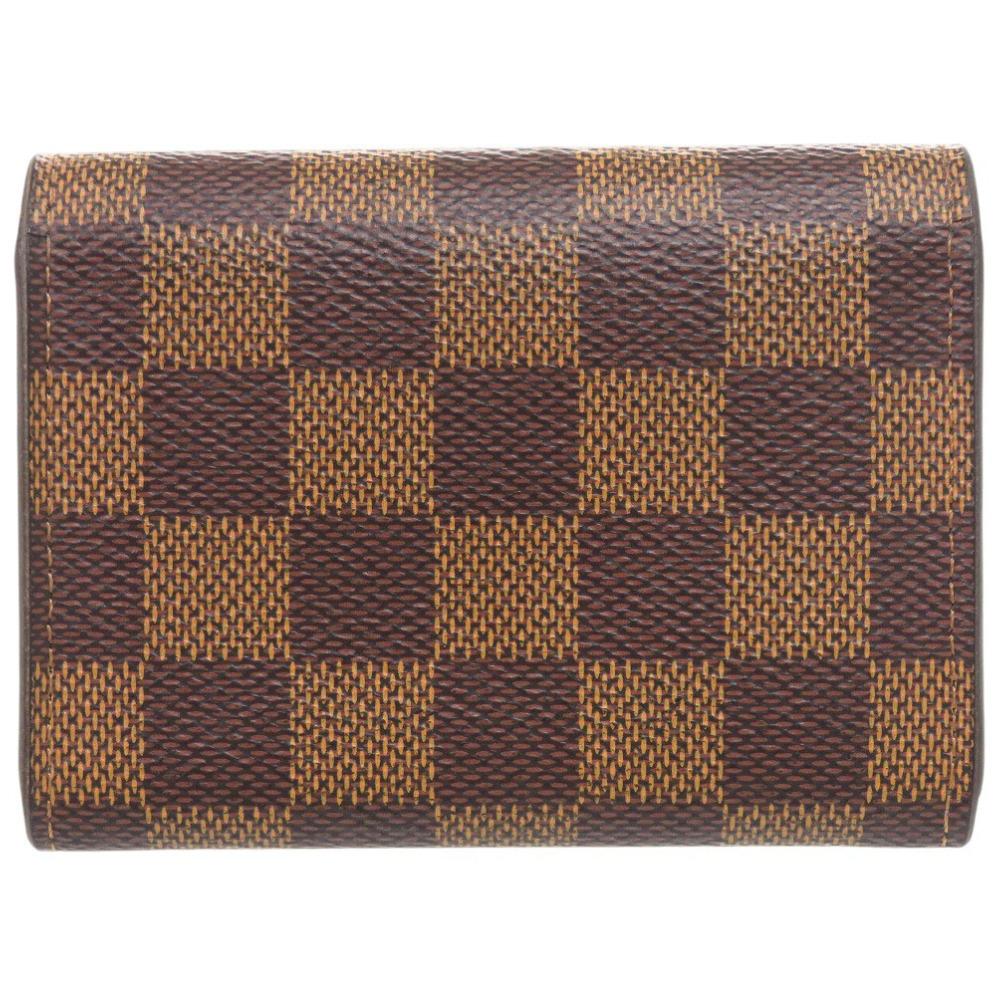 Used AUTHENTIC LOUIS VUITTON N64423 Damier Portomone Rosary coin purse Rose valerine