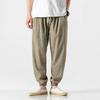 Chinese Style Bloomers Men's Linen Pants Men's Cotton and Linen Harem Pants Leggings
