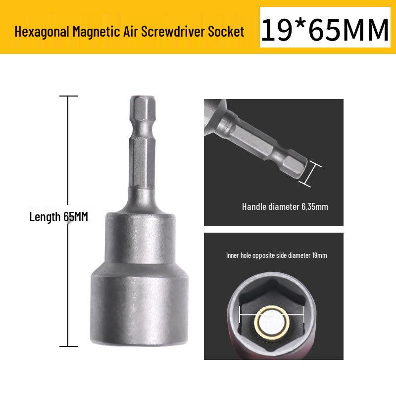 65mm Durable Magnetic Hex Socket Head for Impact Driver with Strong Magnetism