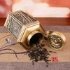 Metal tea cans are sealed and moisture-proof, household antique tea boxes, boutique high-end cans, empty boxes, storage tanks, gift boxes.