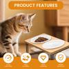 Elevated Cat Bowl Wood 15° Tilted Cat Bowl Stand Set with 2 Ceramic Bowl Dog Water Dispenser Pet Supplies for Dry Wet Food Water