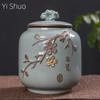 Tea Containers Ceramic Sealed Can Large Size Tea Box Storage Tank Ceramic Tea Utensil Portable Tea Storage Tea Caddy Tea Jar