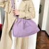 Korean Style Nylon Cloth Handbag Wrinkled Underarm Tote Bag Drawstring Shoulder Bag Outdoors