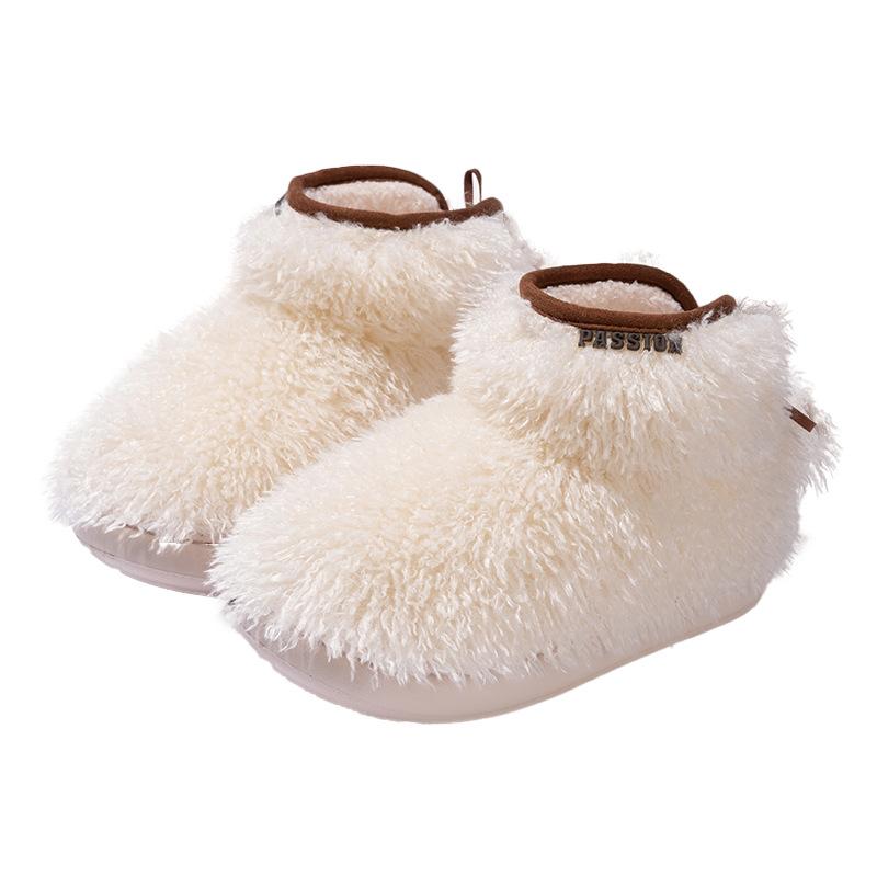 Cotton shoes winter velvet thickened warm home high-top boots cotton mop bag heel indoor and outdoor wear fluffy shoes princess shoes