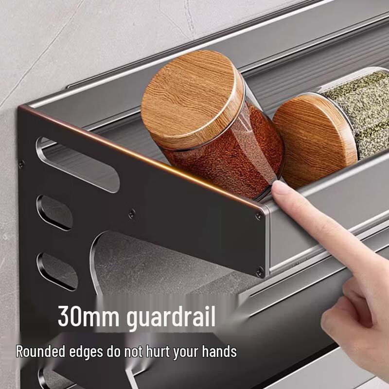 YunsHuang Kitchen Wall-Mounted Spice Rack