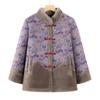Women's Plush Lined Winter Cotton Coat for Elderly