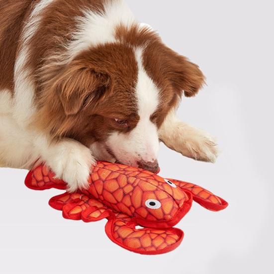 Meeresbewohner Hundespielzeug, Quietschendes Stofftier Hundekauspielzeug, Knisternder Hummer Oktopus Schildkröte Welpen Zahneinlage Spielzeug, Interaktives Spielzeug für Große Kleine Mittlere