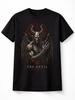 Unisex T-shirt Men's Plus Size Gothic Horror Occult T-Shirt - The Devil Prince of Lies Demon Print, Big & Tall Shor