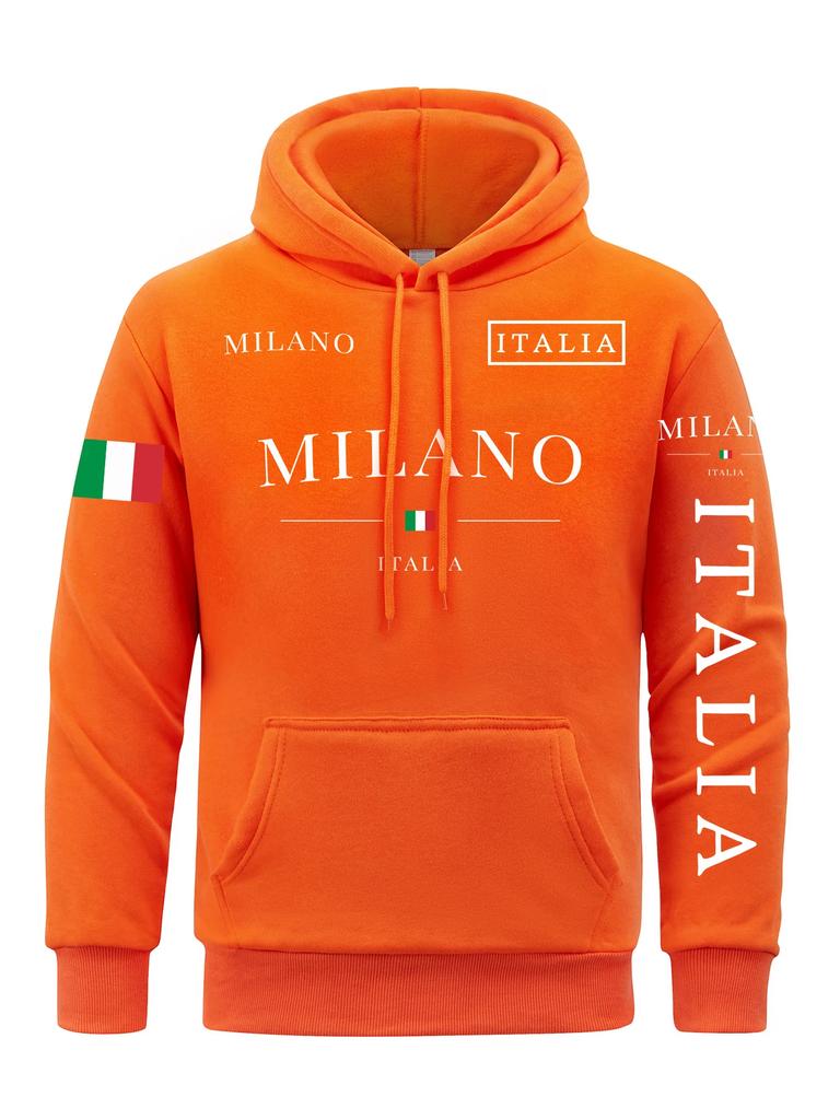 Flag Of Italy Men Hoodie Milan City Hoodies 3d Print Hoody For Man Casual Spring Autumn Clothing Top
