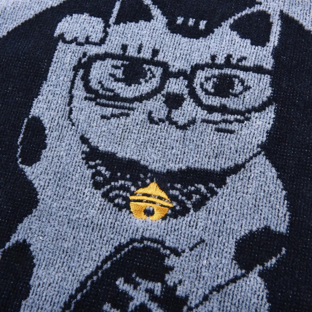 Towel Cat Beckoning BL [Kusuguru Japan] Handkerchief,