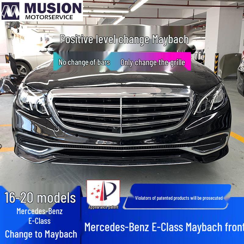 Maybach Style Mercedes E-Class E260L/E300L/E350L Front & Rear Bumper Trim & Grille Set