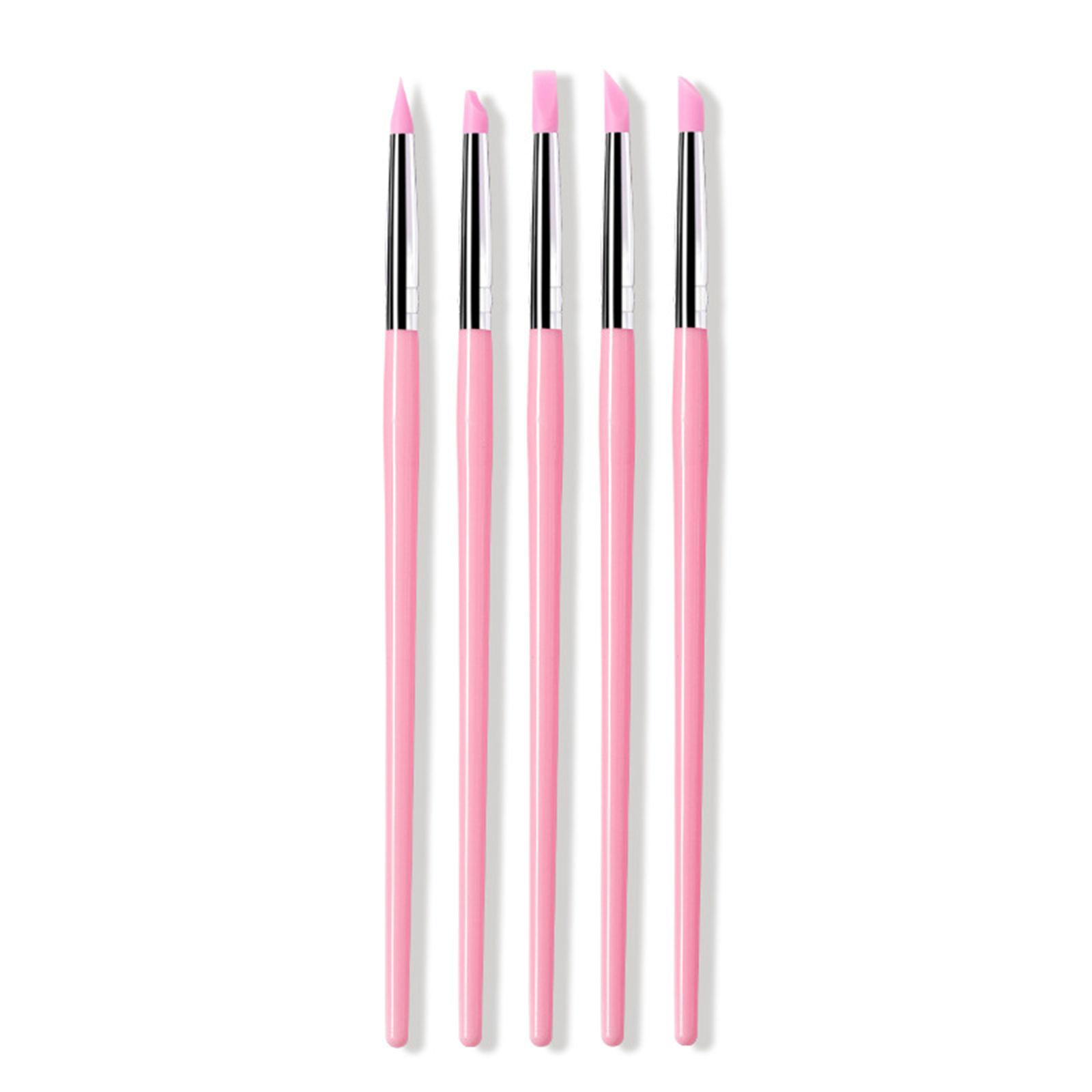 

Набор из 5 силиконовых кистей для моделирования, кисти для лепки из глины и нейл-арта с дизайнами в форме клина и конуса