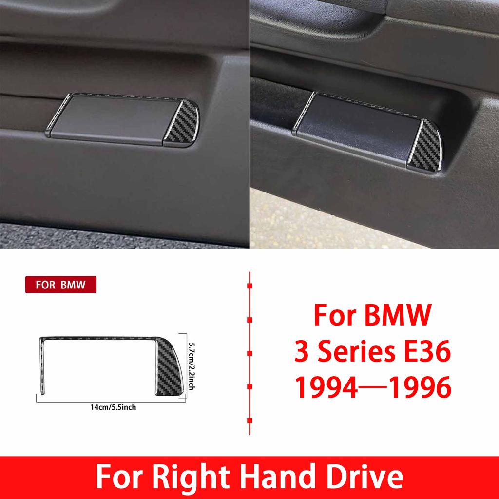 For BMW 3 Series E36 1994 1995 1996 Car Accessories Carbon Fiber Copilot Strip Air Vent Gear Shift Panel Interior Trim Sticker