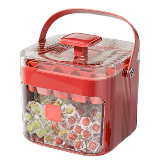 Ice Cube Mold 48 Grids Reusable Refrigerator Ice Maker Drawer Design Ice Tray Portable Easy Release Homemade Ice Making Tools Whiskey Cocktail Coffee