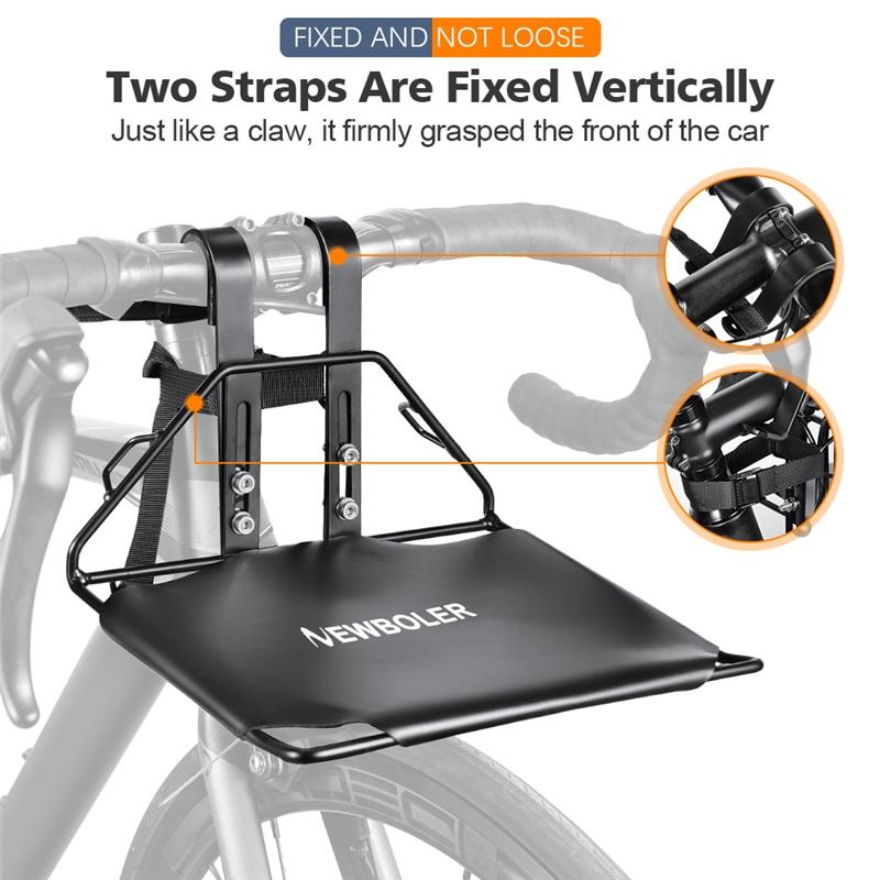 NEWBOLER Fiets Voorrek Drager Fietstassen Tas Bagagerek Beugel Kofferbak MTB Fiets Fietsrek 5kg Laadvermogen