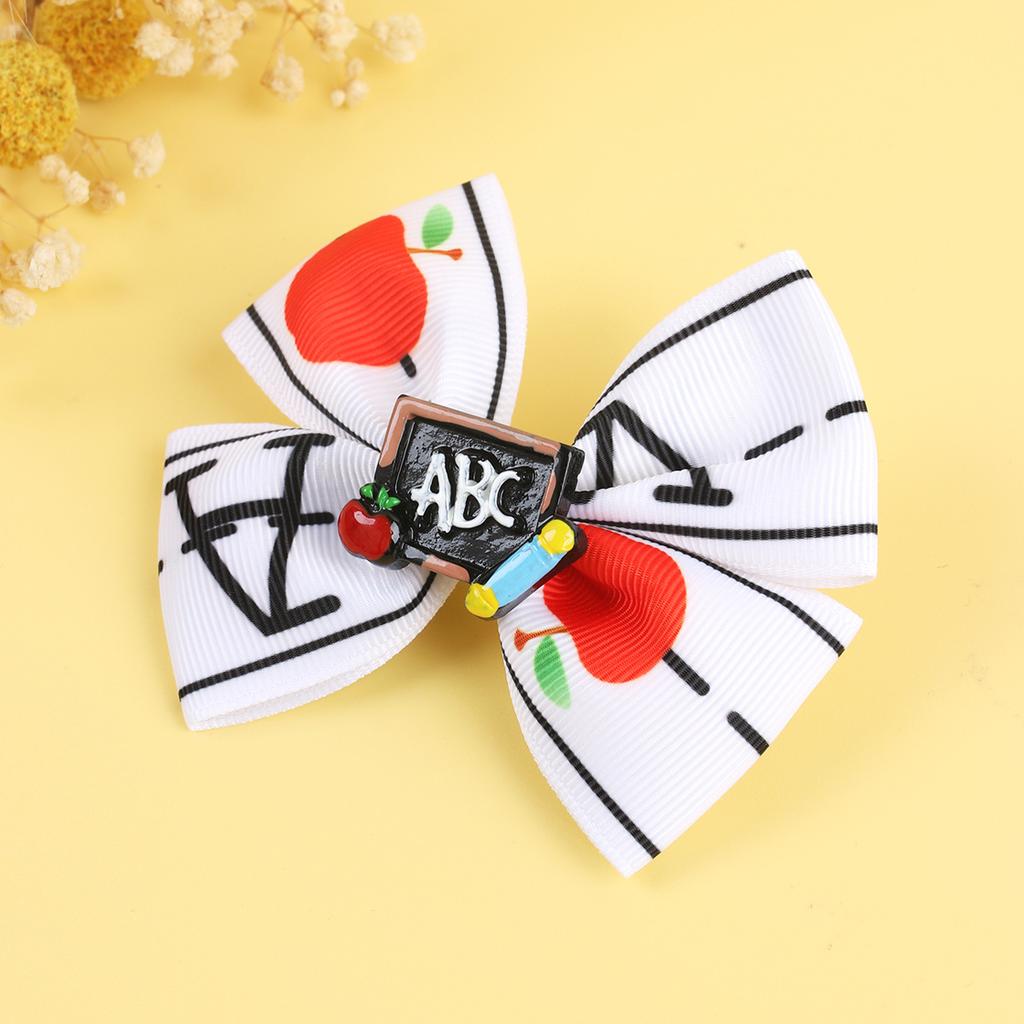 2Pcs New Striped Children's Bow Hair Clip Simple and Versatile Headdress Student Atmosphere Amall Hair Accessories