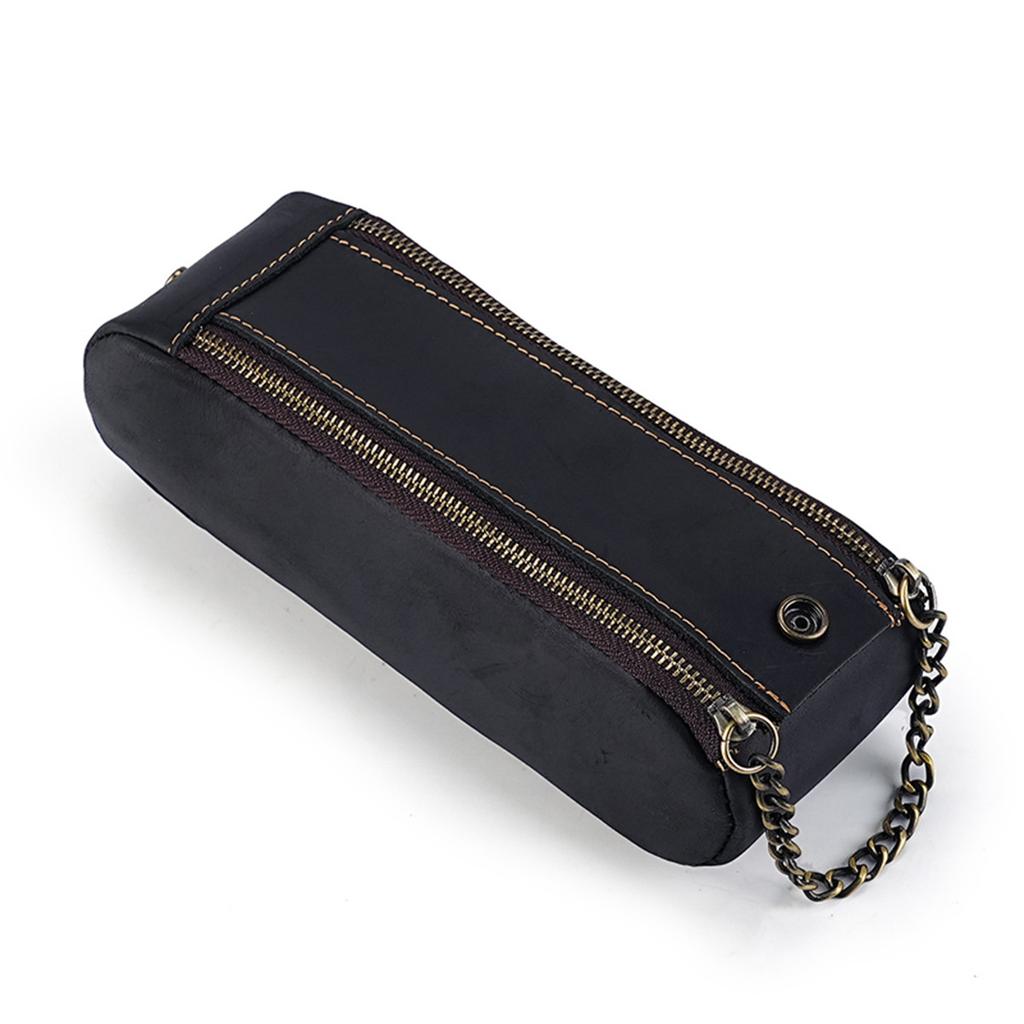 Leather Pencil Case Organizer Portable Pen Cases Storage for Drawing Pencils and Markers Zipper Stationery Pencil Bags
