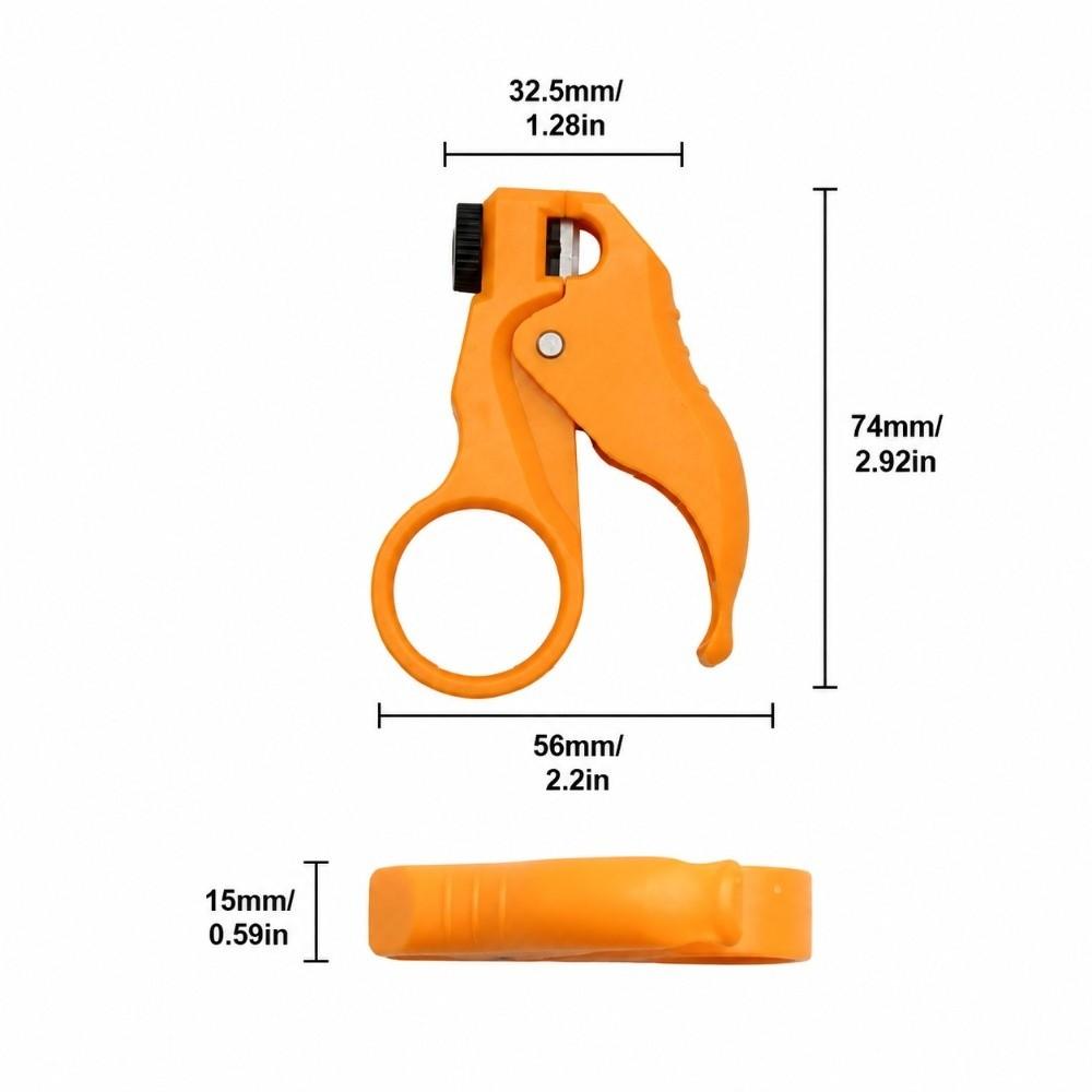 Spring Assisted Mini Wire Stripper One-Handed Cable Stripper for Cat5e-Cat8 Network Cable