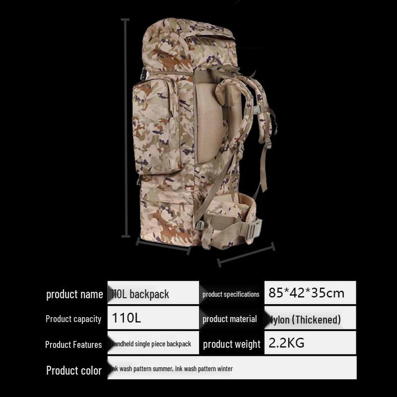 110L Large Capacity Camouflage Backpack