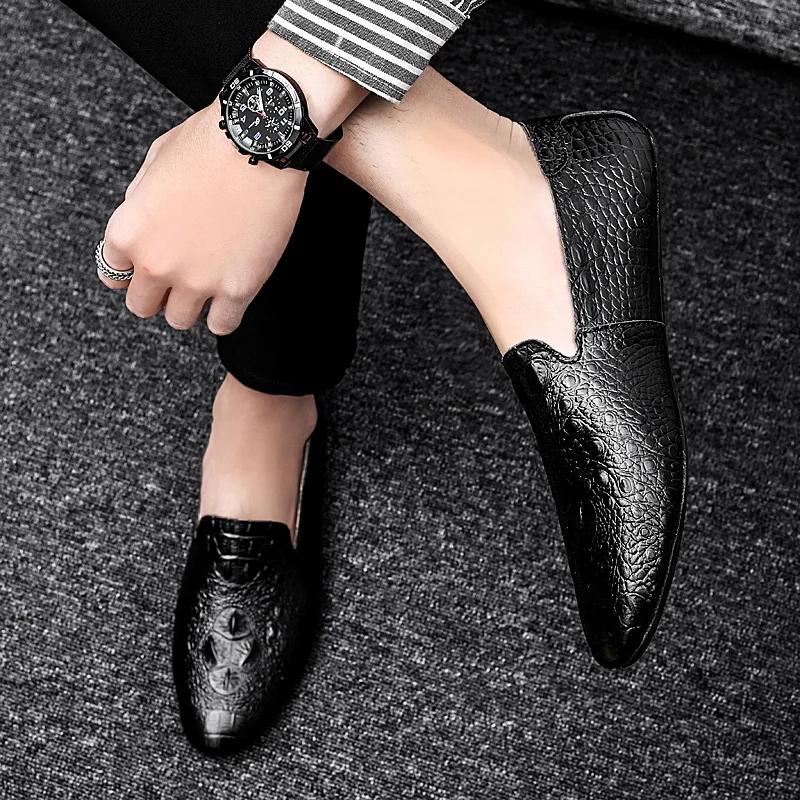 Men Shoes Moccasins Genuine Leather Casual Driving Slip On Shoes Fashion Men Loafers Outdoor Moccasins Italian Shoes for Men L5