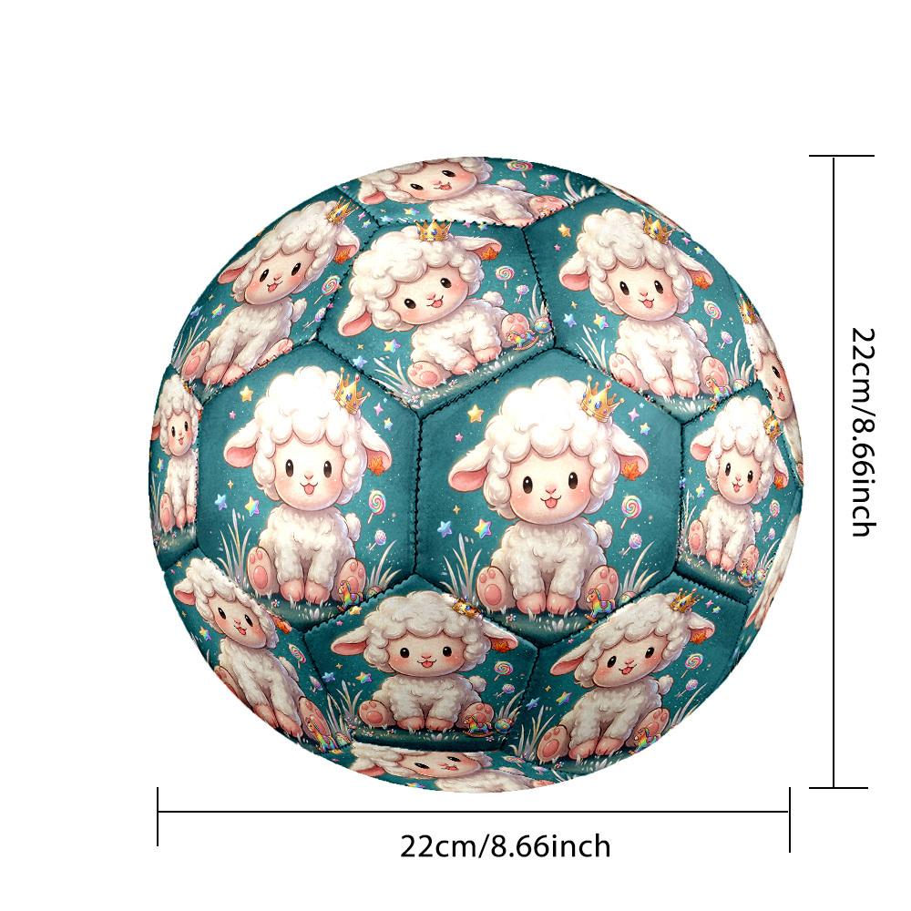 1pc Royal Lamb Fantasy Themed Soccer Ball, Size 5, Lightweight PVC Material, Outdoor Training Soccer Ball Gift. q62226