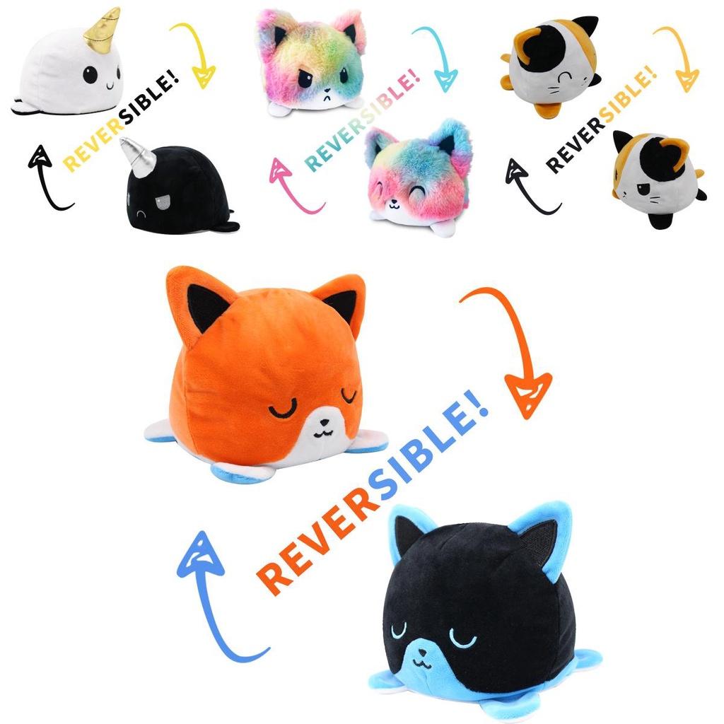 Niedliches, wendbares Kuscheltier-Katze-Plüschtier für Kinder – weiches und kuscheliges Geschenk