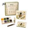 DIY Craft Projects for Adults Sea Glass Mosaic Art Kit, Flower Insect Nature Inspired Sets Kit with Colorful Pieces Beginners, Handmade Wall