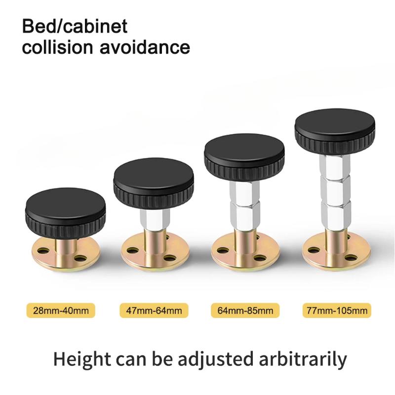 1Pc Shock Mount Tools Adjustable Threaded Bed Shock Hardware Furniture Cabinet Stabilizers Headboard Stoppers Self-Adhesive Fixed