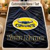 Flannel BlanketNorth Queensland Cowboys Custom Name Text Personalized Soft Warm Throw Blanket Home Decor Gift