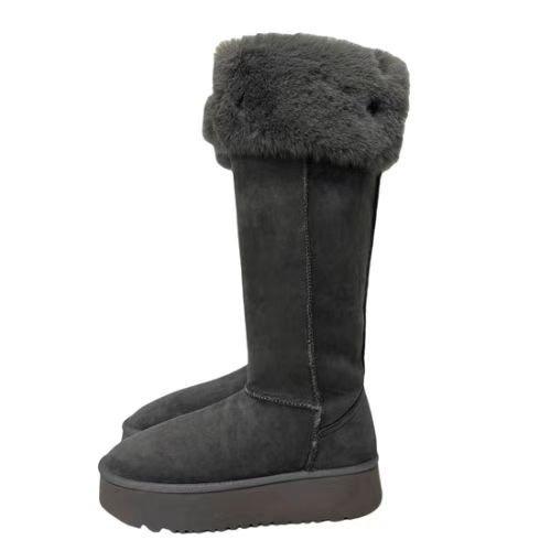 Snow Boots Women's 2025 New Winter High-end Two-wear Button Boots To Keep Warm and Increase the Height of Northeast Mao Mao Boots