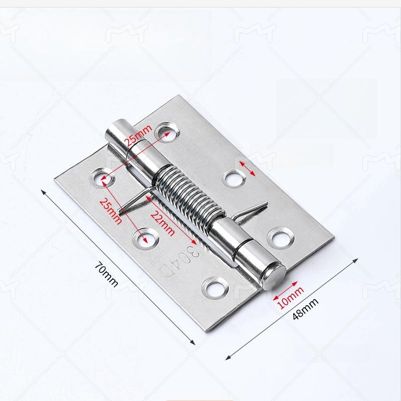 Door Closer Automatic Rebound Hinge Stainless Steel Spring Butt Hinge Hinge Self-Closing Door Return Hinge Factory Wholesale