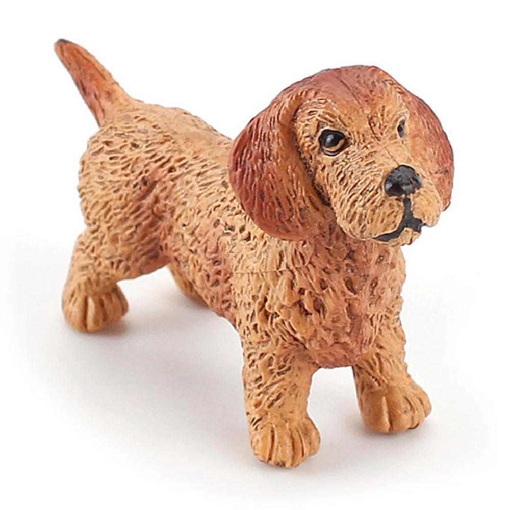 Figurky Simulace Pes Miniaturní Doplňky do pohádkové zahrady Model zvířete Mikro krajina Dětské vzdělávací Psí figurka
