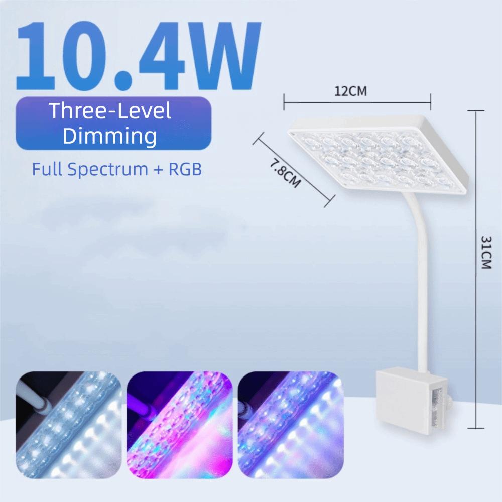 

Energy Saving LED Aquarium Lighting Waterproof Extensible Lamp New Fish Tank Light Aquarium Use 10.4W-White