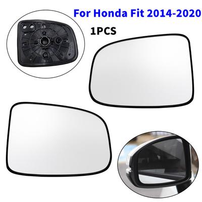 For Honda Jazz City Fit 2014- Car Left Right Side Mirror Glass Rearview Mirror Lens W/ Backing Plate Door Accessories Part