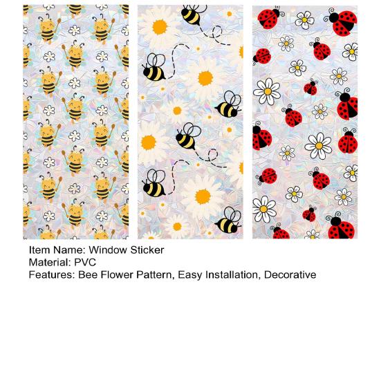Fönsterdekal Läkningskälla FönsterScen Dra av Klistra Statisk Sekretessfilm Blomma Bi Mönster Hem Dörr Spegel Dekal