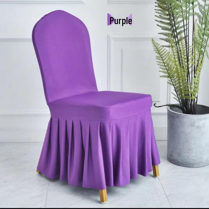 Verdickte elastische Faltenrock-Stuhlhusse für Hochzeiten & Konferenzen