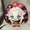 10cm Harlequin Cotton Doll Plush Keychain Handmade Stuffed Toy Bag Charm Creative Holiday Gift Decoration
