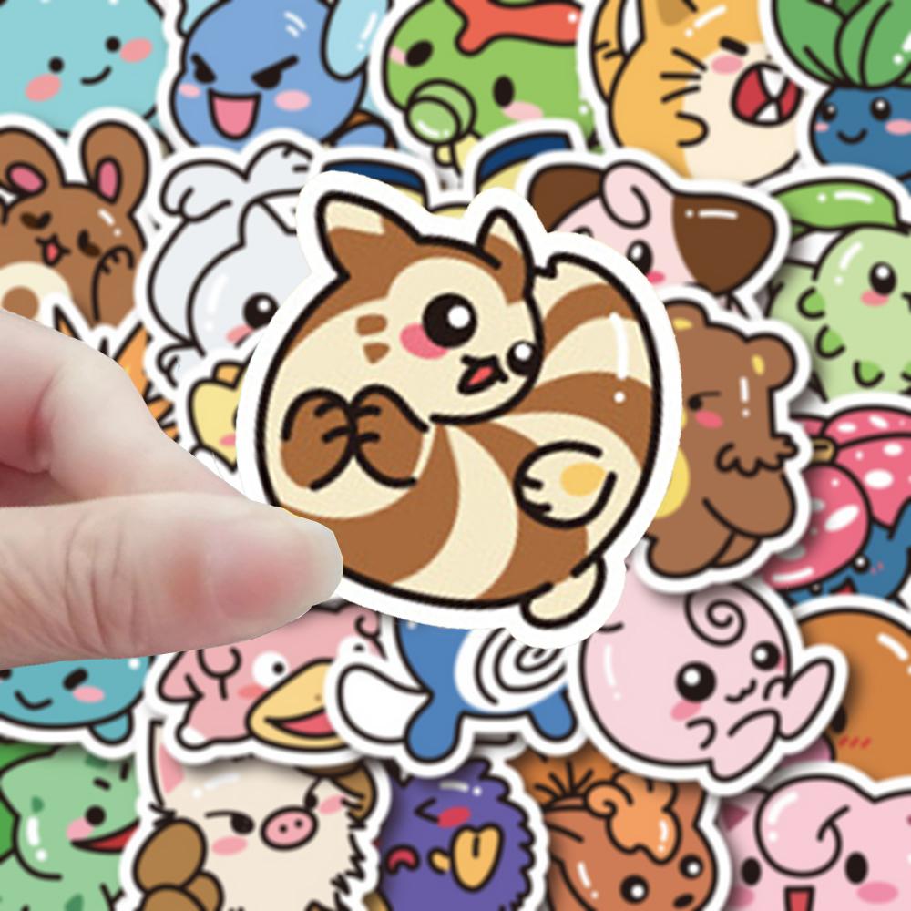 10/30/50pcs Kawaii Anime  Stickers Pikachu Cartoon Decals DIY Laptop Luggage Skateboard Reward Sticker Toys Gifts