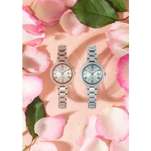 Casio Sheen Radio Controlled Solar Watch, Titanium Series SHW-7000TCG-4AJF, Women's Gold