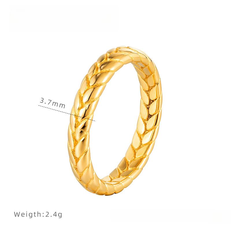 

Модное элегантное нежное кольцо в виде колоска пшеницы, женское нишевое высококлассное кольцо из титановой стали класса люкс, не выцветает, женское ювелирное изделие 9