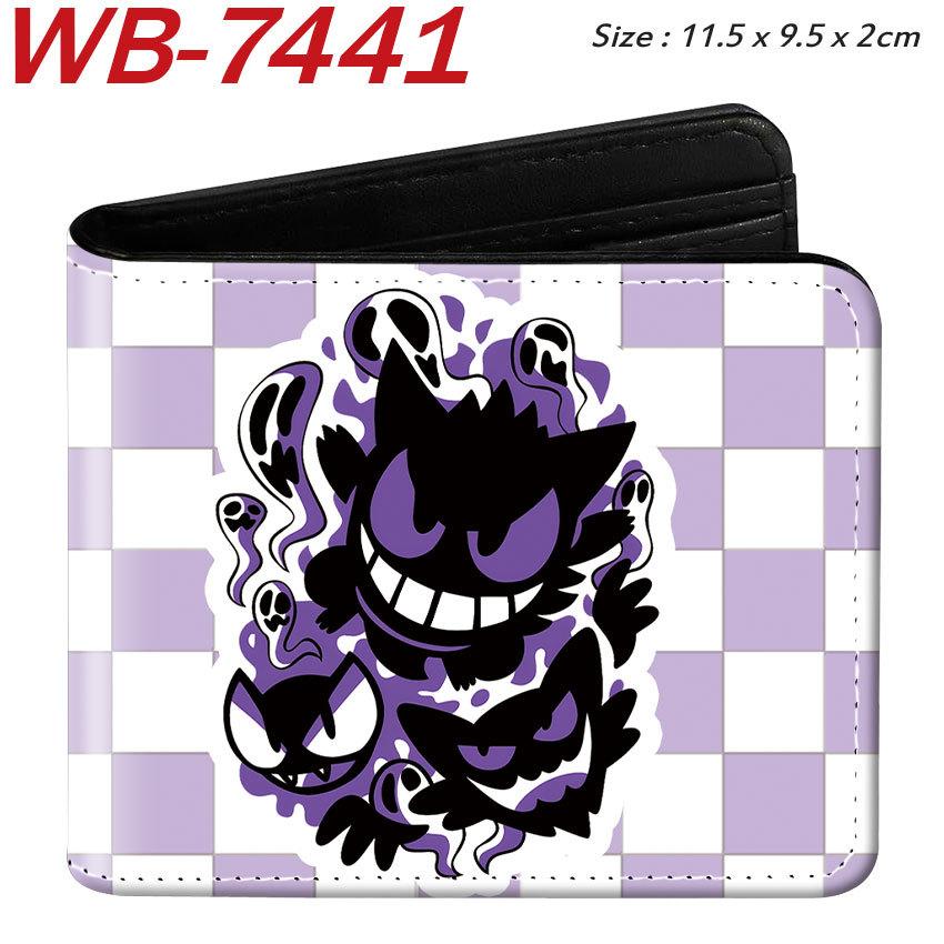 Pokemon Anime Folding Leather Wallet Short Cartoon Game Card Holder Coin Purse for Men Women Multi-Card Brown